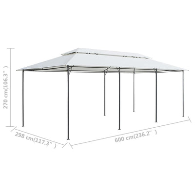 pavillon 600x298x270 cm 180g/m² hvid