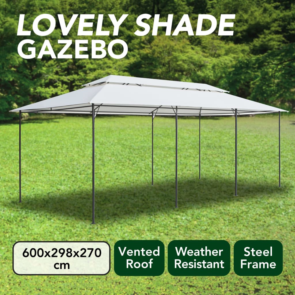 pavillon 600x298x270 cm 180g/m² hvid