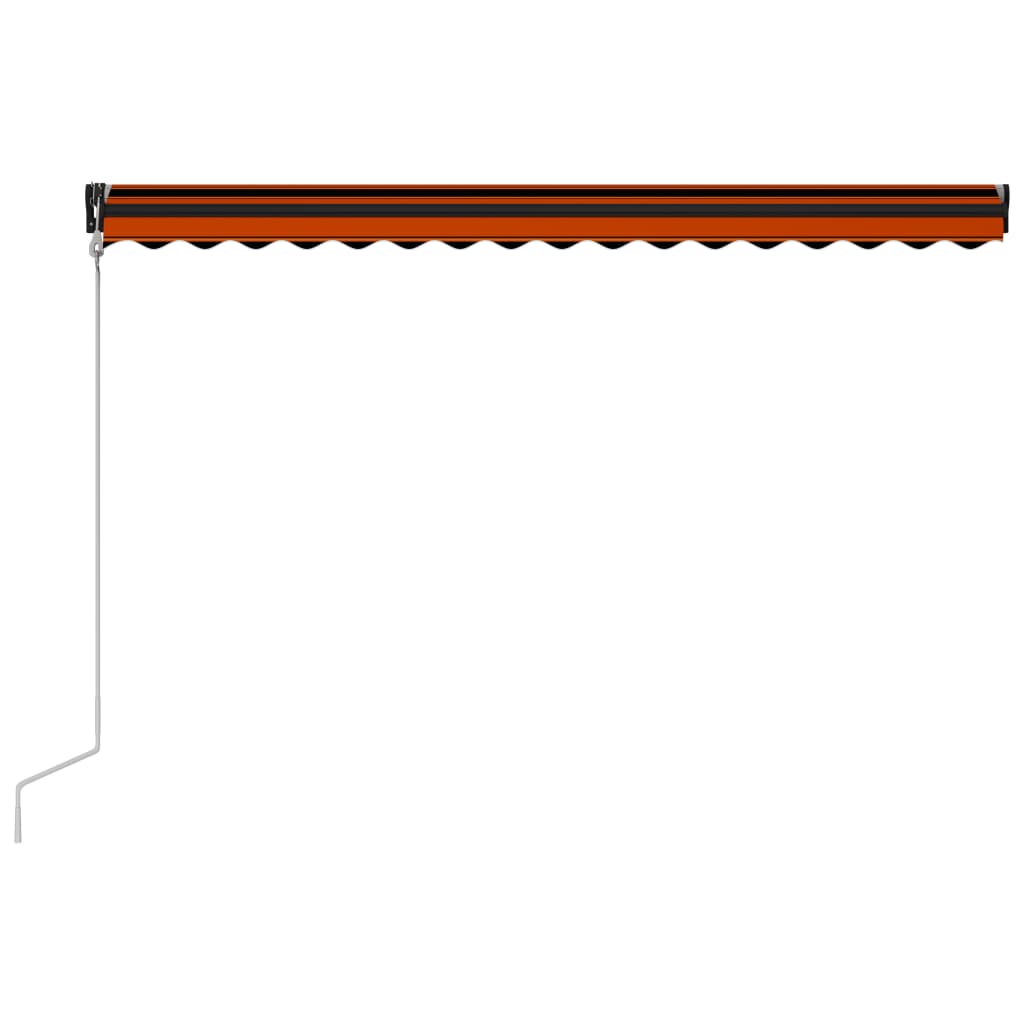 automatisk foldemarkise 450x300 cm orange og brun