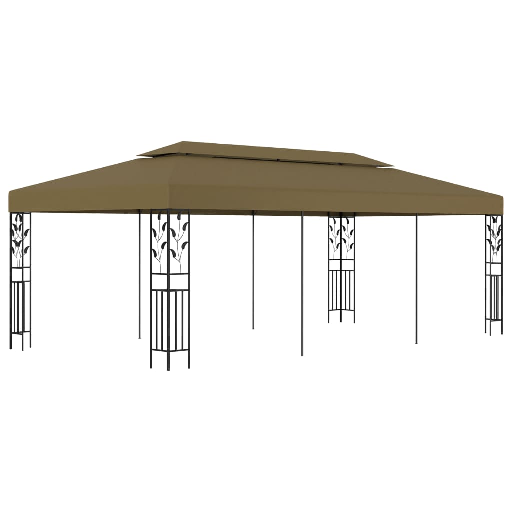 pavillon 6x3 m 180 g/m² gråbrun