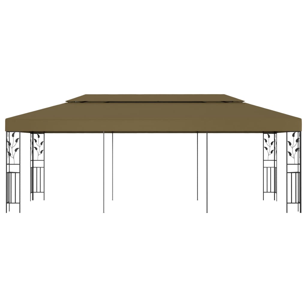 pavillon 6x3 m 180 g/m² gråbrun