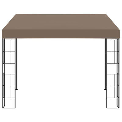 vægmonteret pavillon 3x3 m stof gråbrun