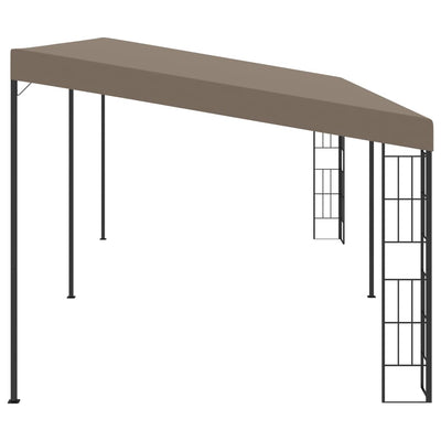 vægmonteret pavillon 6x3 m stof gråbrun