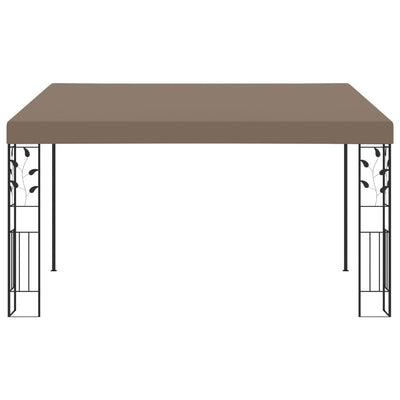 vægmonteret pavillon 4x3x2,5 m gråbrun