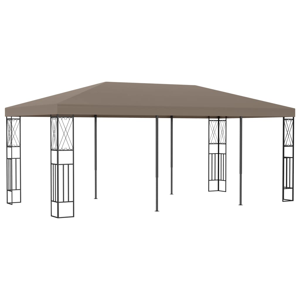 pavillon 6x3 m stof gråbrun