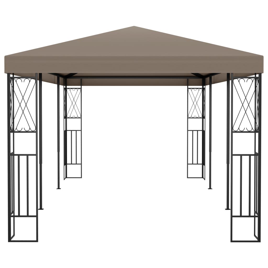 pavillon 6x3 m stof gråbrun