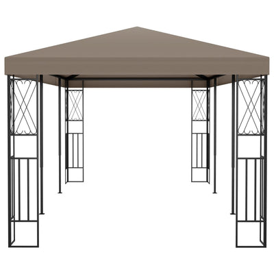 pavillon 6x3 m stof gråbrun