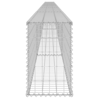 gabionvæg med dæksler 900x30x50 cm galvaniseret stål