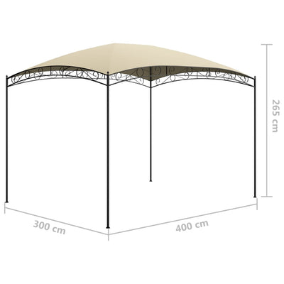 pavillon 3x4x2,65 m 180 g/m² cremefarvet