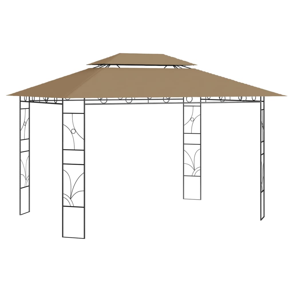 pavillon 4x3x2,7 m 160 g/m² gråbrun