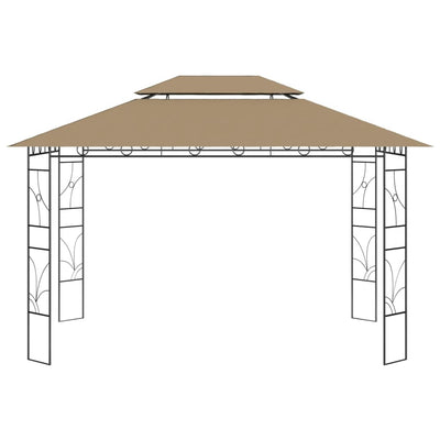 pavillon 4x3x2,7 m 160 g/m² gråbrun