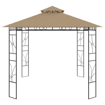 pavillon 4x3x2,7 m 160 g/m² gråbrun