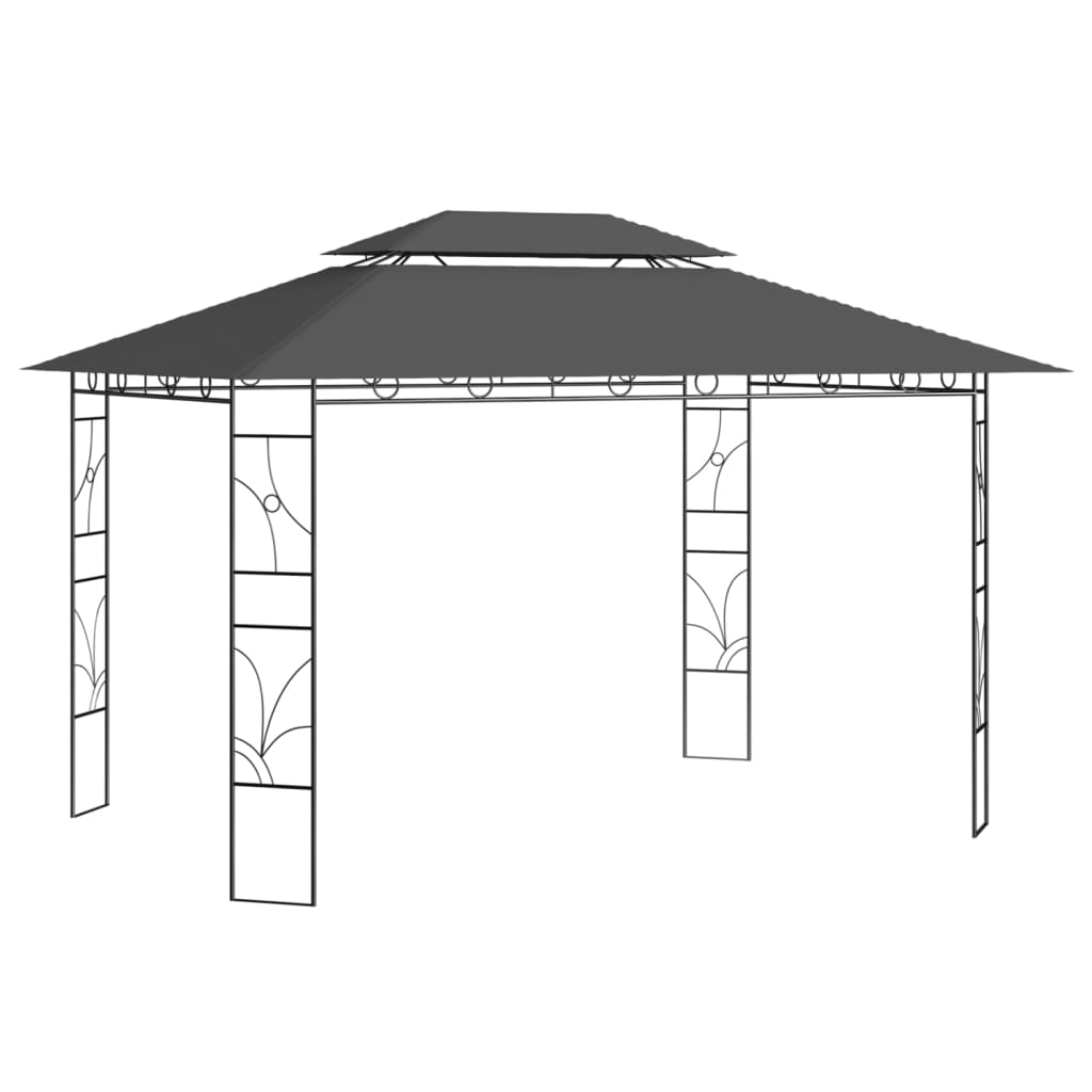 pavillon 4x3x2,7 m 160 g/m² antracitgrå