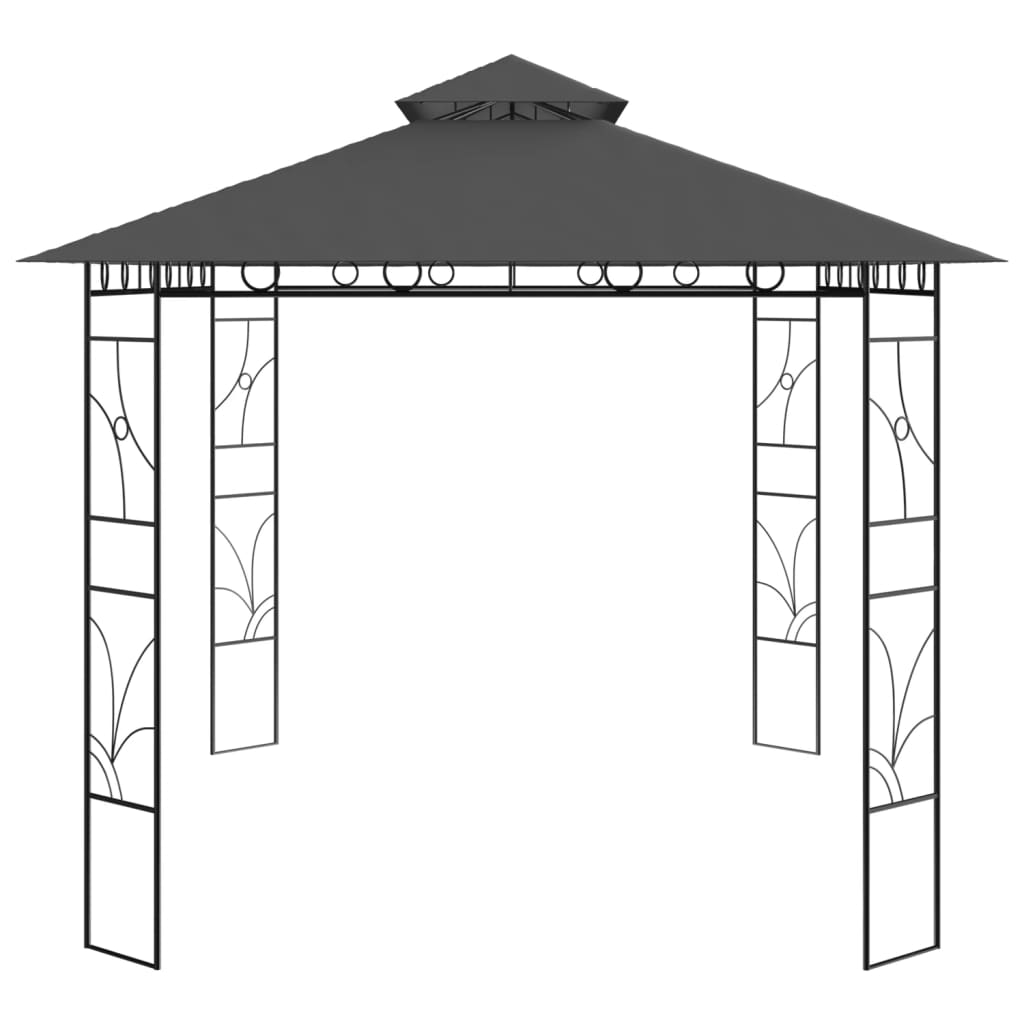 pavillon 4x3x2,7 m 160 g/m² antracitgrå