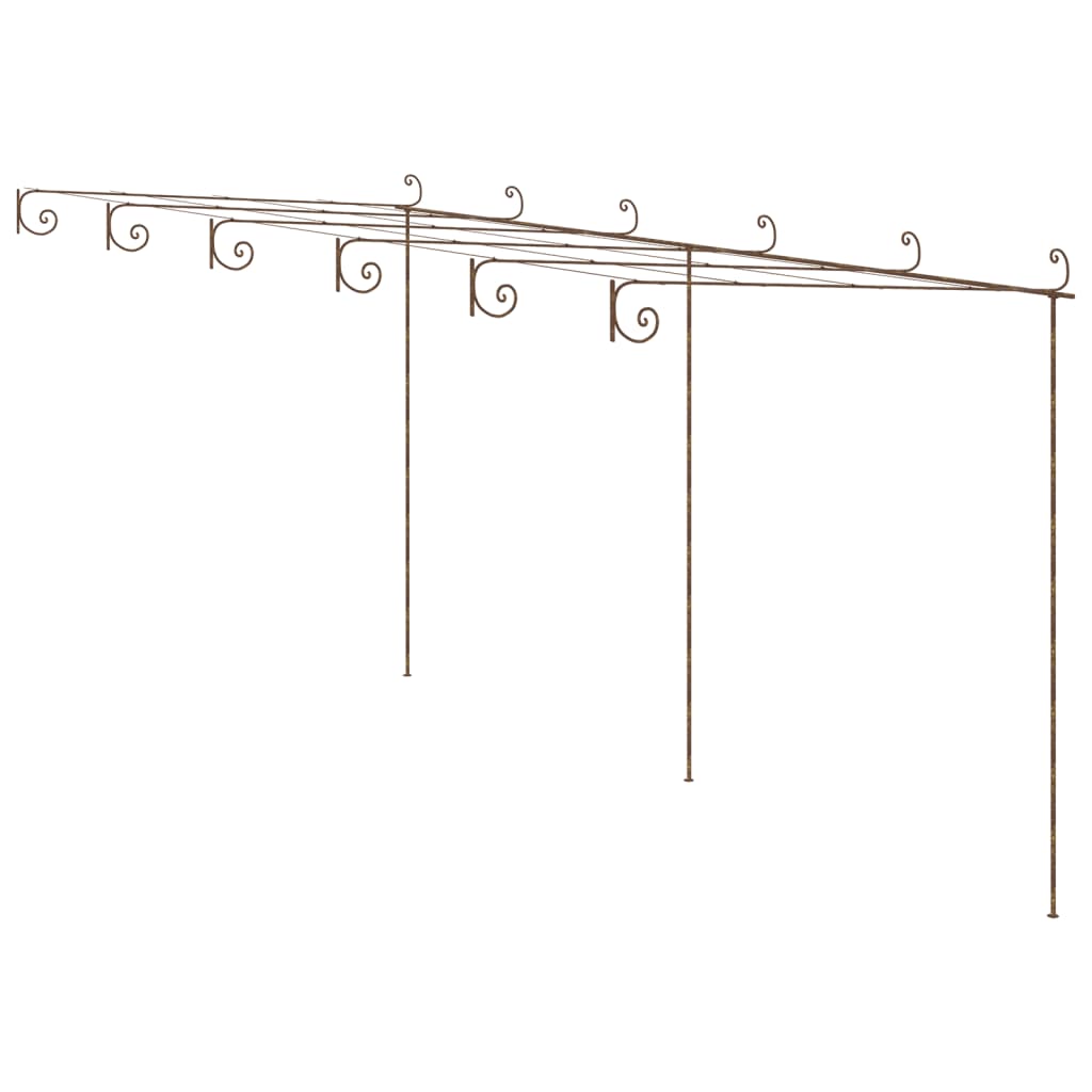 pergola 6x3x2,5 m jern antikbrun