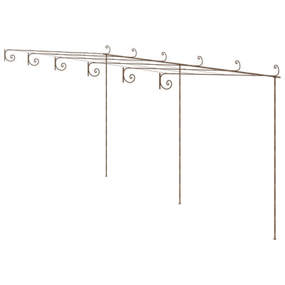 pergola 6x3x2,5 m jern antikbrun