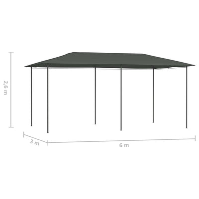 pavillon 2,98x5,3x2,59 m 160 g/m² antracitgrå