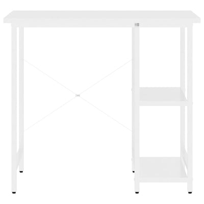 computerbord 80x40x72 cm MDF og metal hvid