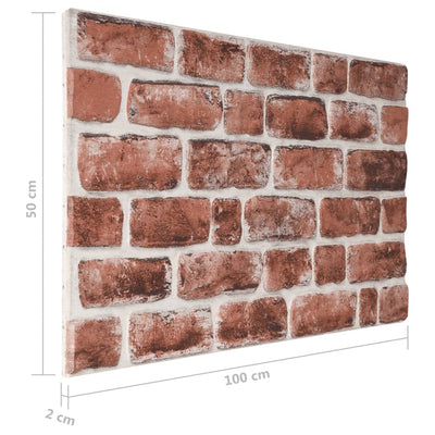 3D-vægpaneler 10 stk. murstensdesign EPS mørkebrun