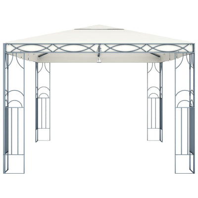 pavillon med LED-lyskæder 400x300 cm cremefarvet