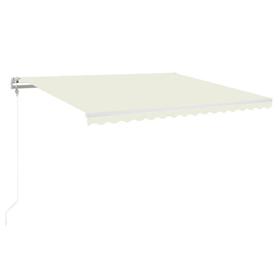 markise m. LED + vindsensor 400x350 cm automatisk creme