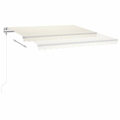 markise m. LED + vindsensor 400x350 cm automatisk creme