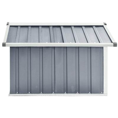 garage til robotplæneklipper 92x97x63 cm galvaniseret stål grå