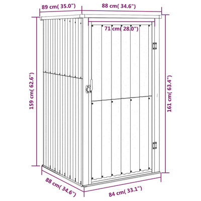 redskabsskur til haven 88x89x161 cm galvaniseret stål grøn