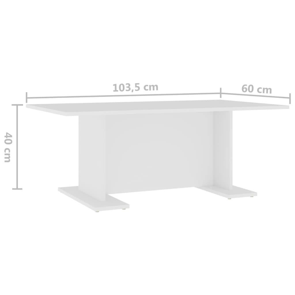 sofabord 103,5x60x40 cm konstrueret træ hvid