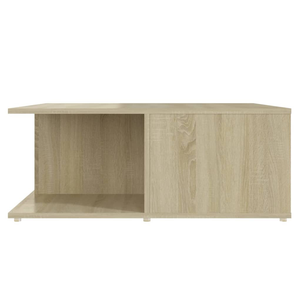 sofabord 80x80x31 cm konstrueret træ sonoma-eg