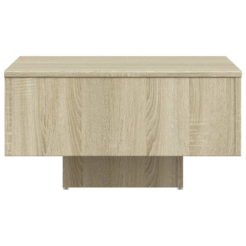 sofabord 60x60x31,5 cm konstrueret træ sonoma-eg