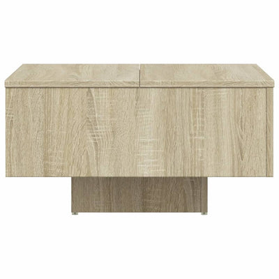 sofabord 60x60x31,5 cm konstrueret træ sonoma-eg