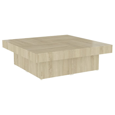 sofabord 90x90x28 cm konstrueret træ sonoma-eg