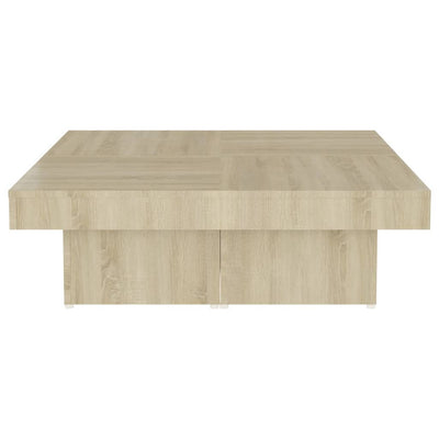 sofabord 90x90x28 cm konstrueret træ sonoma-eg