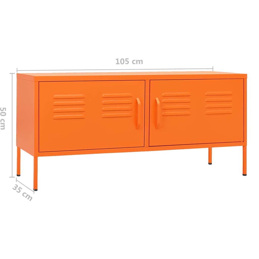 tv-skab 105x35x50 cm stål Orange