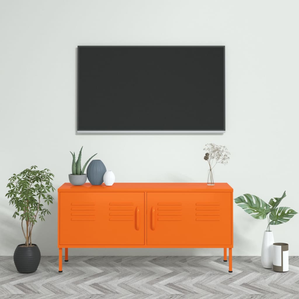 tv-skab 105x35x50 cm stål Orange