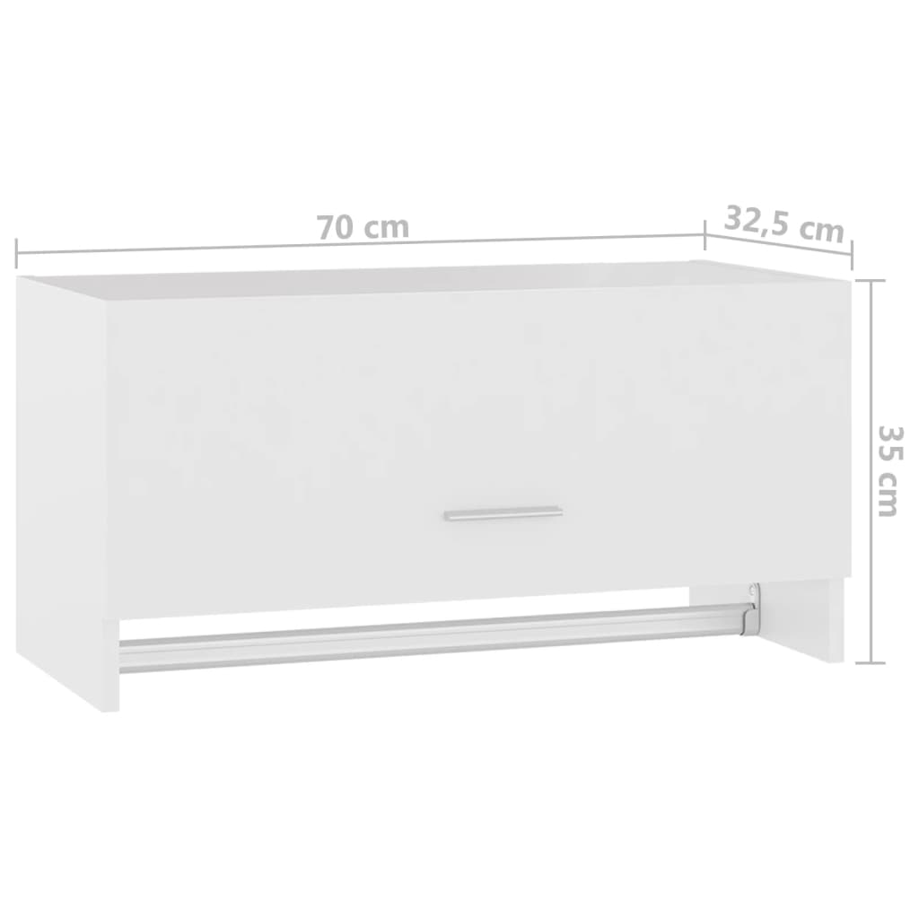 garderobe 70x32,5x35 cm konstrueret træ hvid