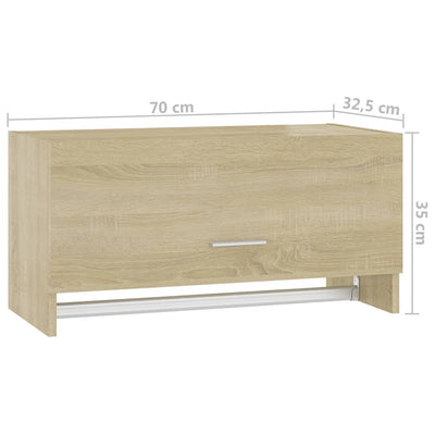 garderobe 70x32,5x35 cm konstrueret træ sonoma-eg