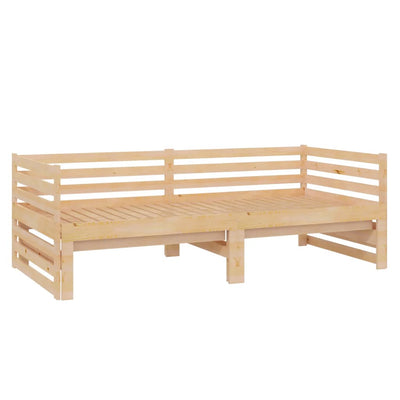 daybed med udtræk 2x(90x200) cm massivt fyrretræ