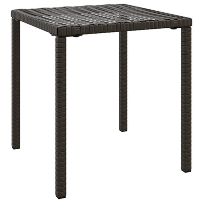 liggestole 2 stk. med bord polyrattan brun