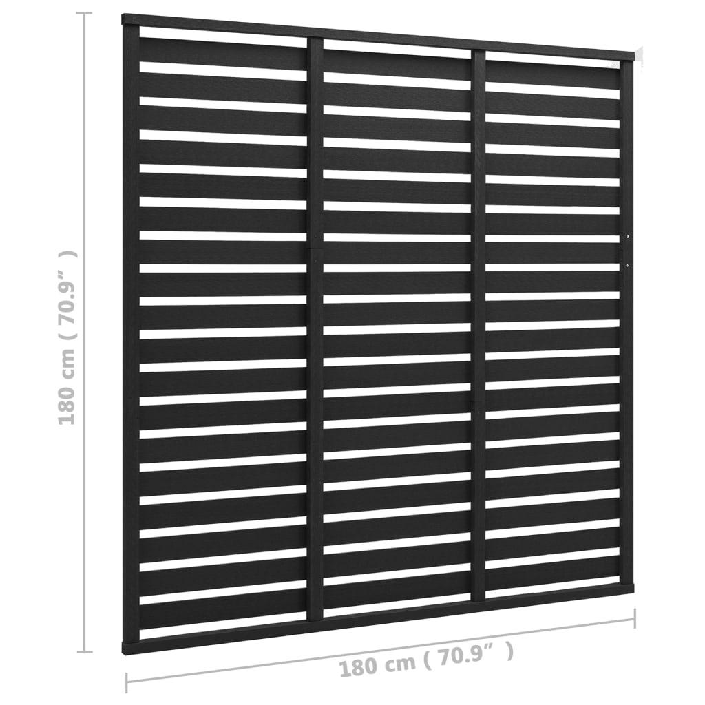 hegnspanel 180x180 cm WPC sort