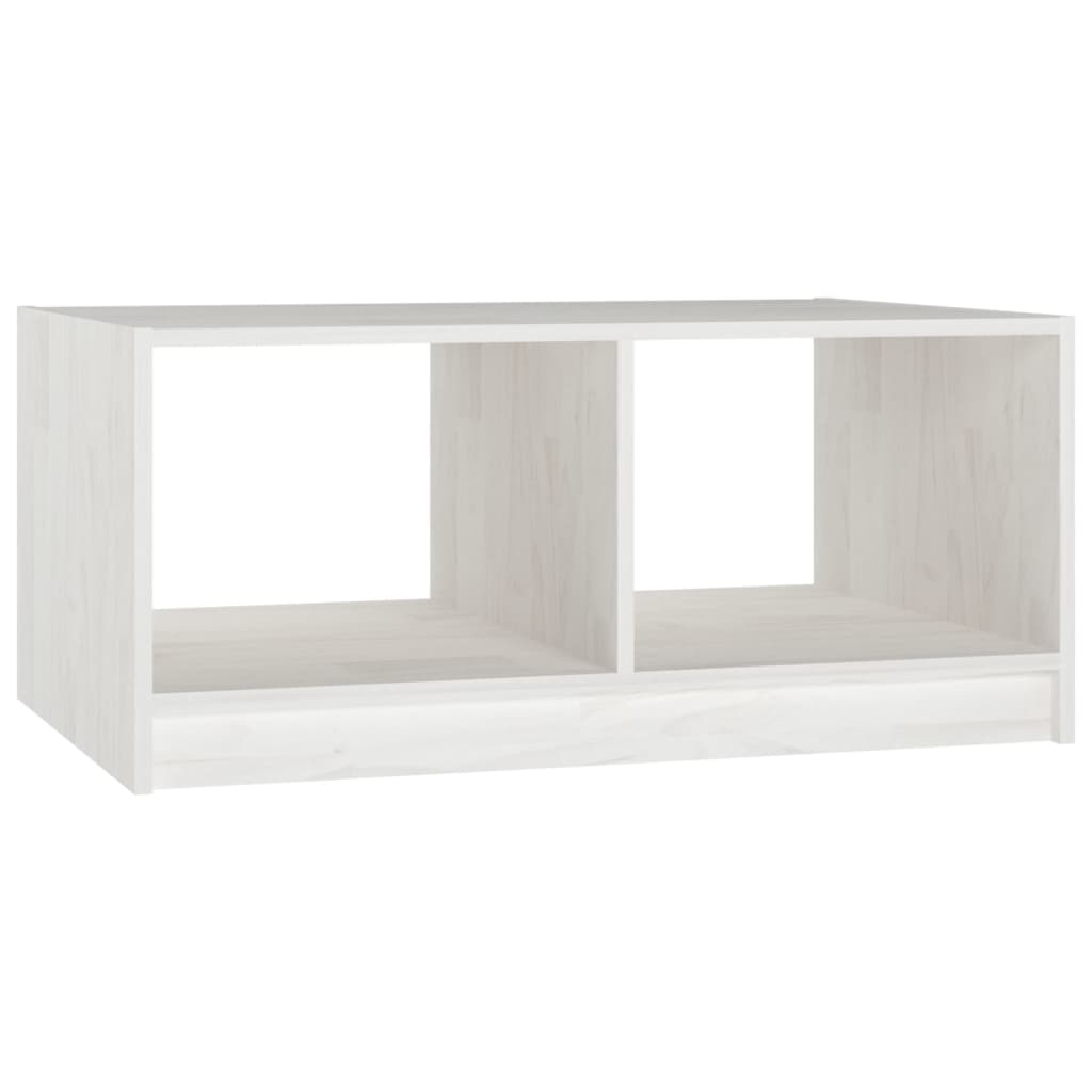 sofabord 75x50x33 cm massivt fyrretræ hvid