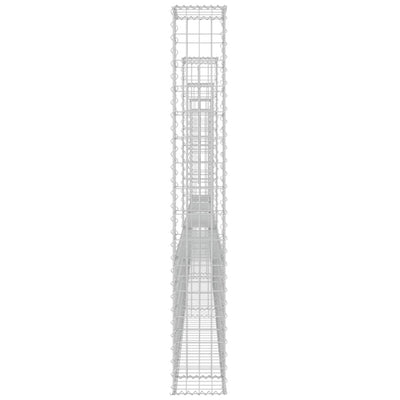 gabionkurv med 5 stolper 500x20x150 cm U-facon jern