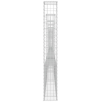 gabionkurv med 8 stolper 860x20x150 cm U-facon jern