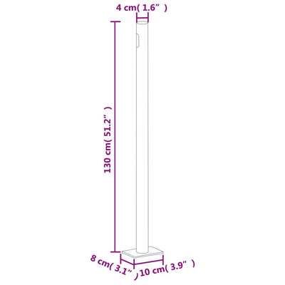 sammenrullelig sidemarkise 220x1000 cm antracitgrå