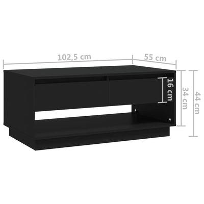 sofabord 102,5x55x44 cm konstrueret træ sort