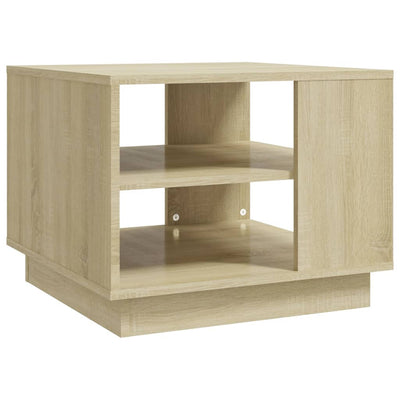 sofabord 55x55x43 cm konstrueret træ sonoma-eg