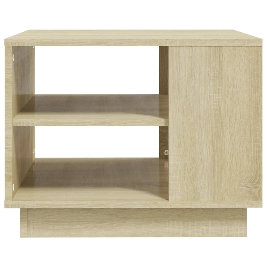 sofabord 55x55x43 cm konstrueret træ sonoma-eg