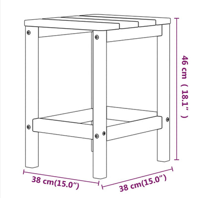 Adirondack-stole med bord HDPE hvid