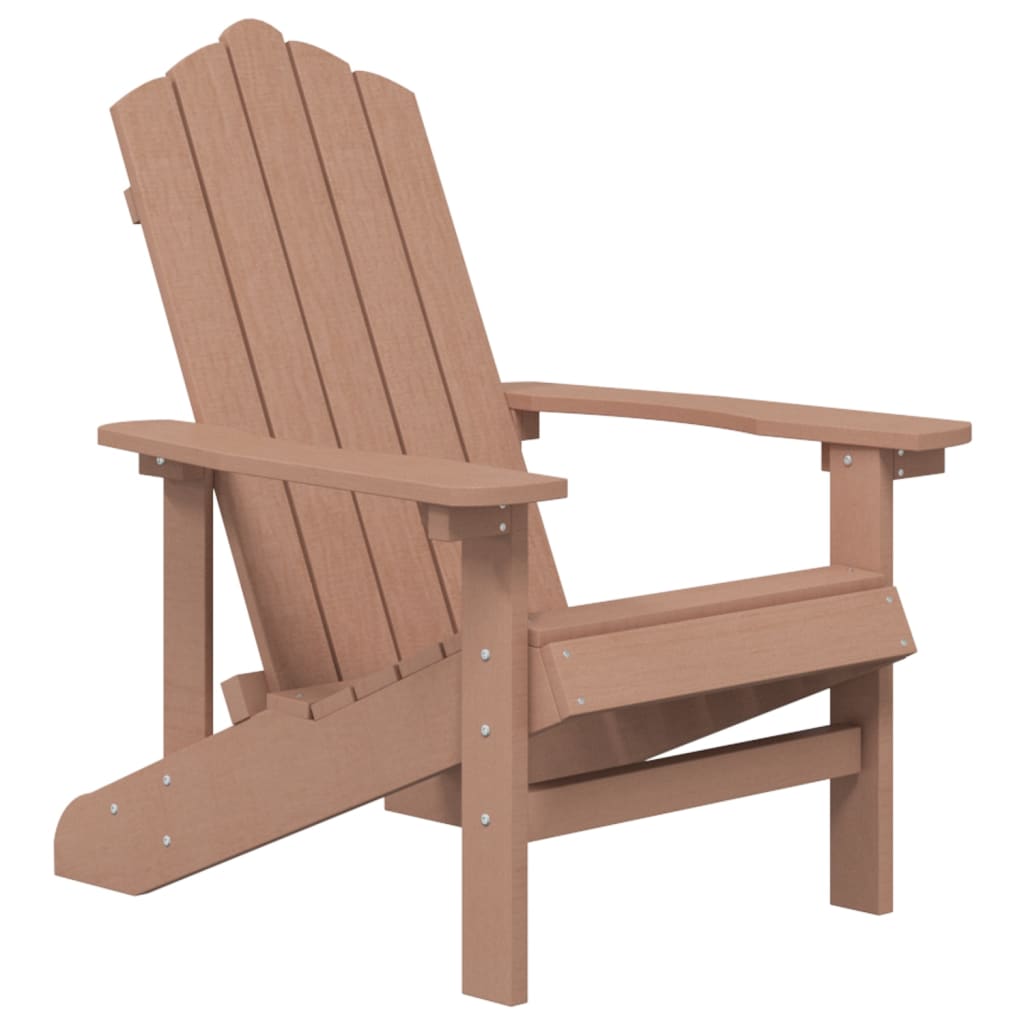 Adirondack-stole med bord HDPE brun